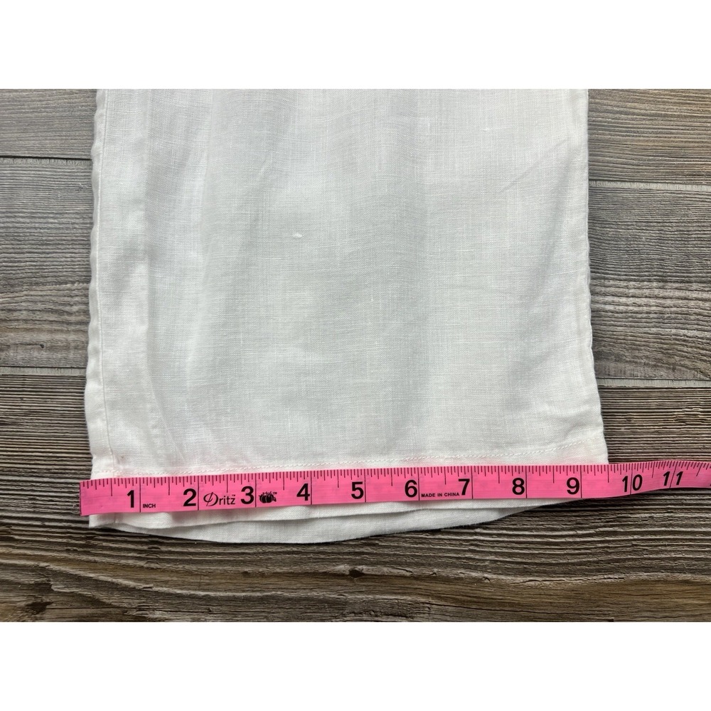 Tommy Bahama Womens 100% Linen Pants White Drawstring/Zip Size 31/31.5 Beachy - Picture 13 of 13